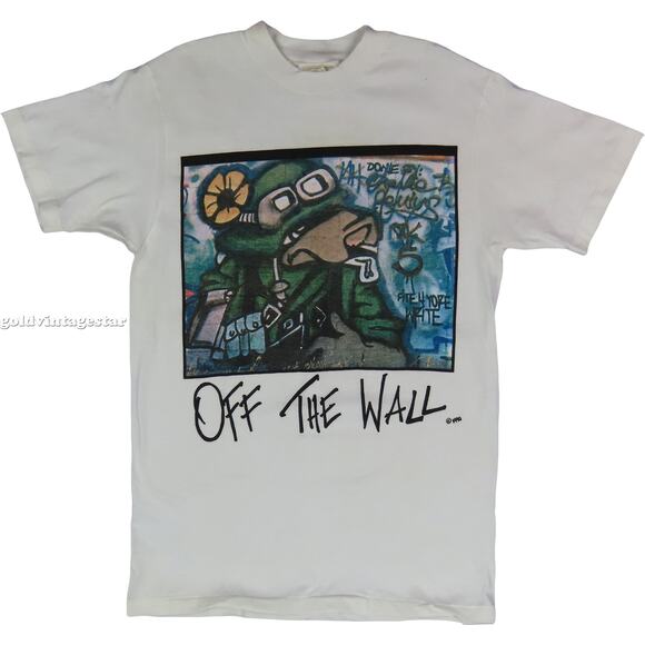 90s Vintage Off The Wall Graffiti MAW Art Ware Street Art Tagging T Shirt Tee S - Picture 8 of 8